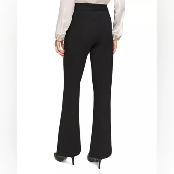 Karl Lagerfield Black Embellished Rhinestones & Faux Pearls Pants Sz 8 - Picture 4 of 12